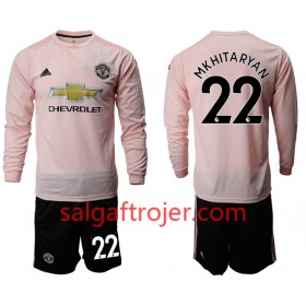 Manchester United Fodboldtrøjer MKHITARYAN 22 Børn Udebanesæt 2018/19 Langærmet